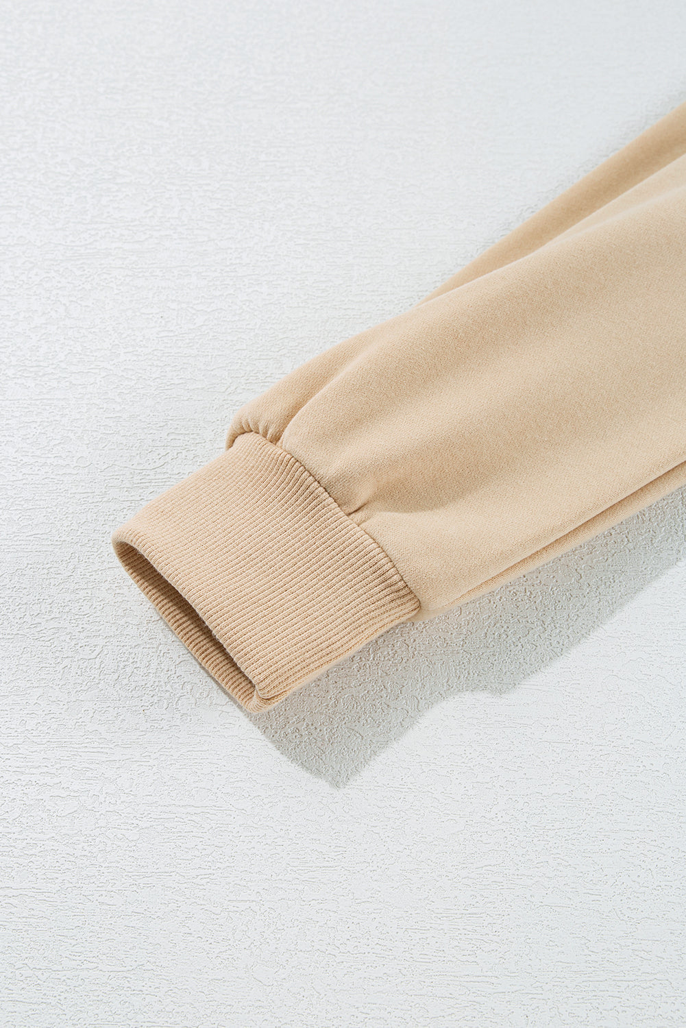 Apricot Colorful Striped Long Sleeve Pullover and Shorts Set Shewin