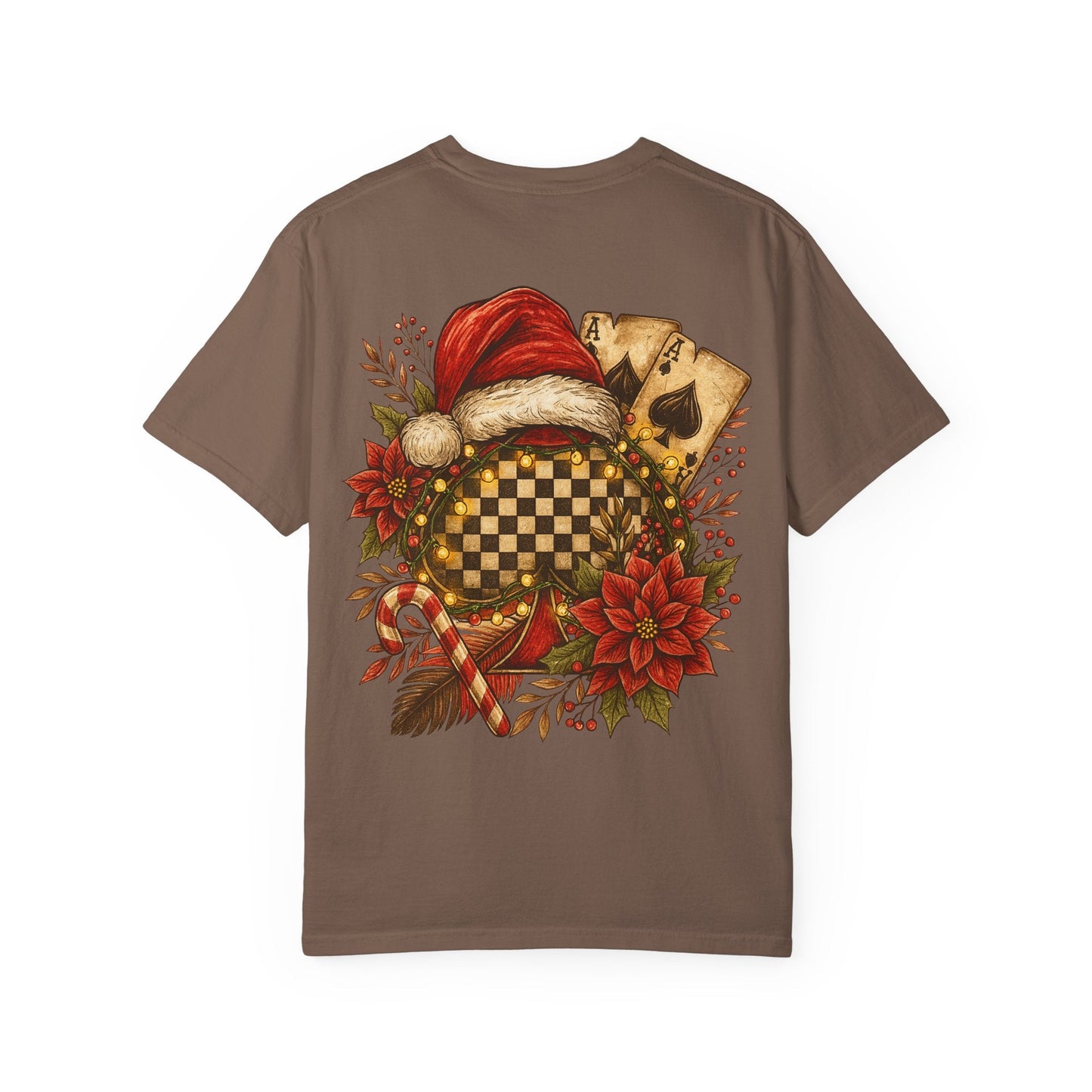 Holiday Checkered Spades Tee Printify