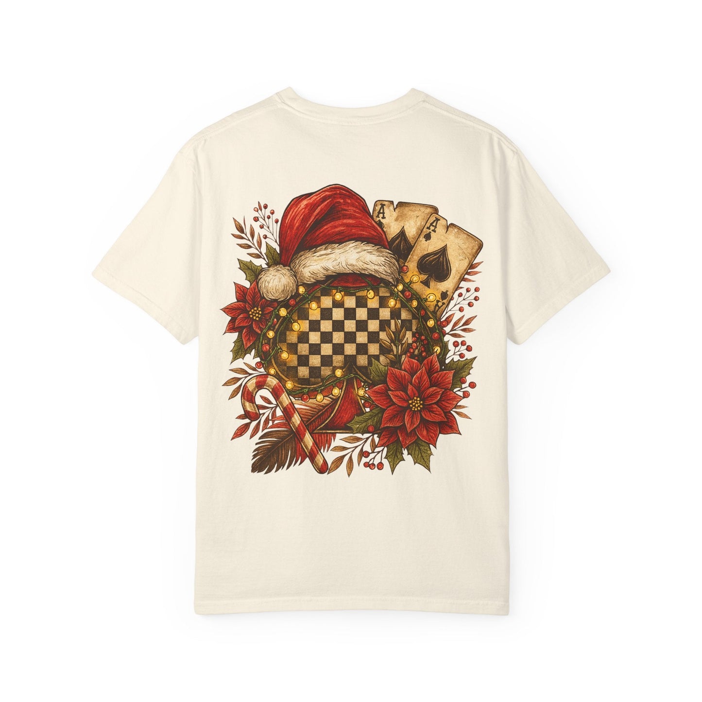 Holiday Checkered Spades Tee Printify
