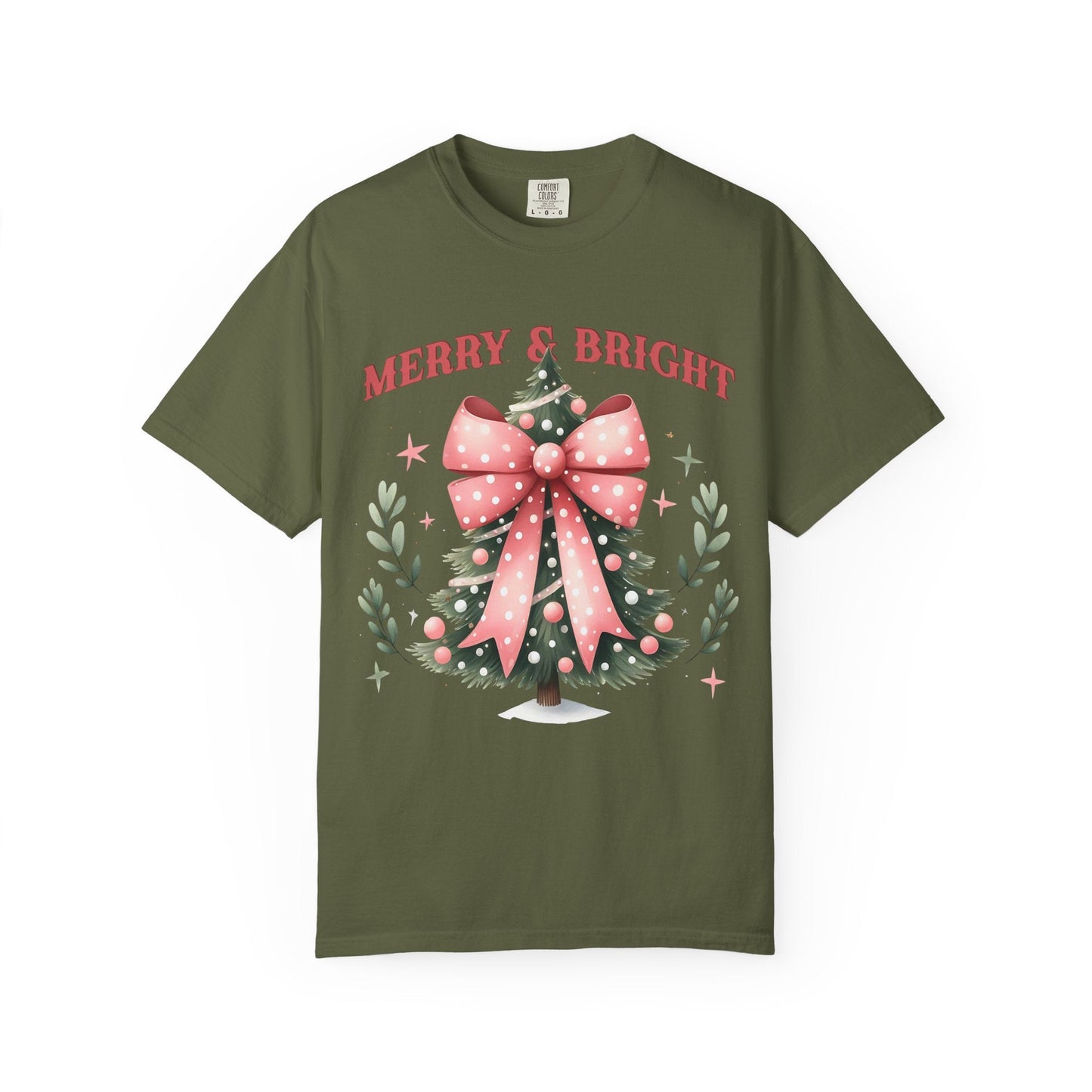 Merry & Bright Christmas Tee Printify