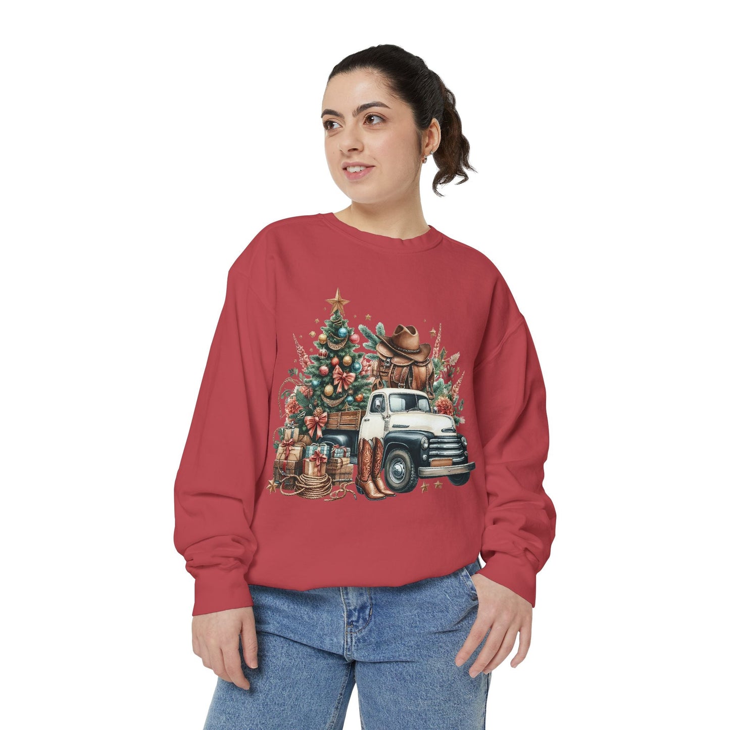 Vintage Western Christmas Sweatshirt Printify