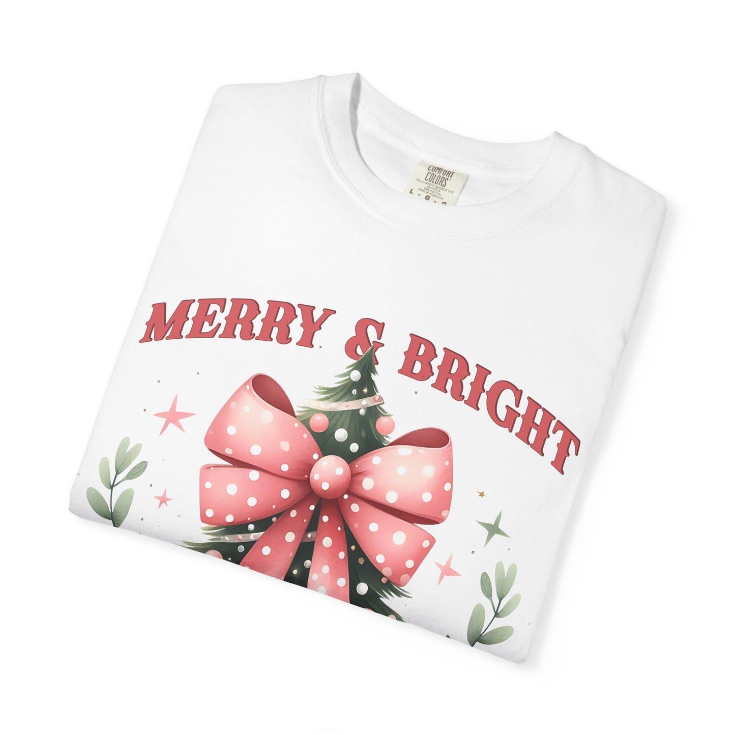 Merry & Bright Christmas Tee Printify