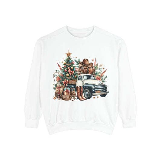 Vintage Western Christmas Sweatshirt Printify