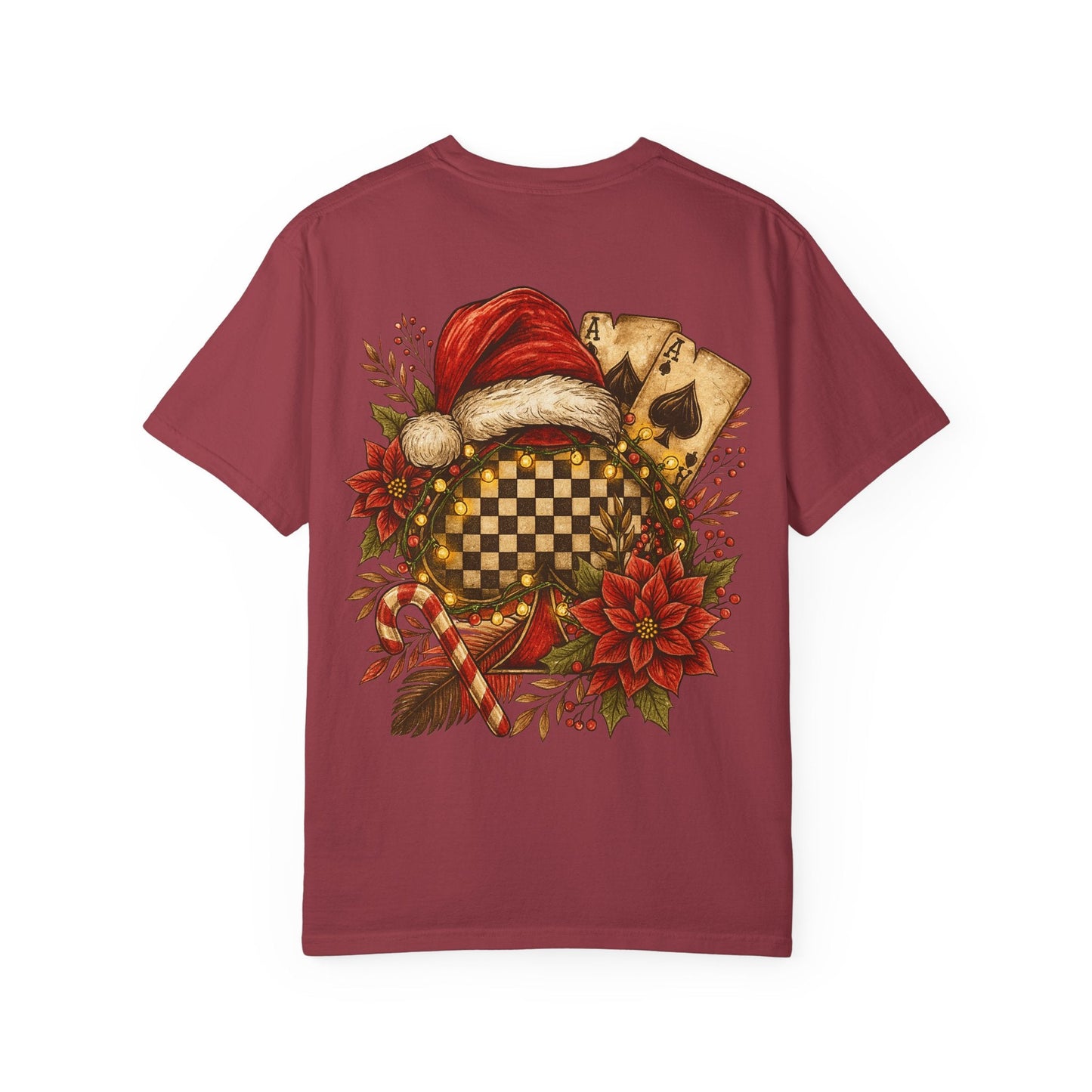 Holiday Checkered Spades Tee Printify