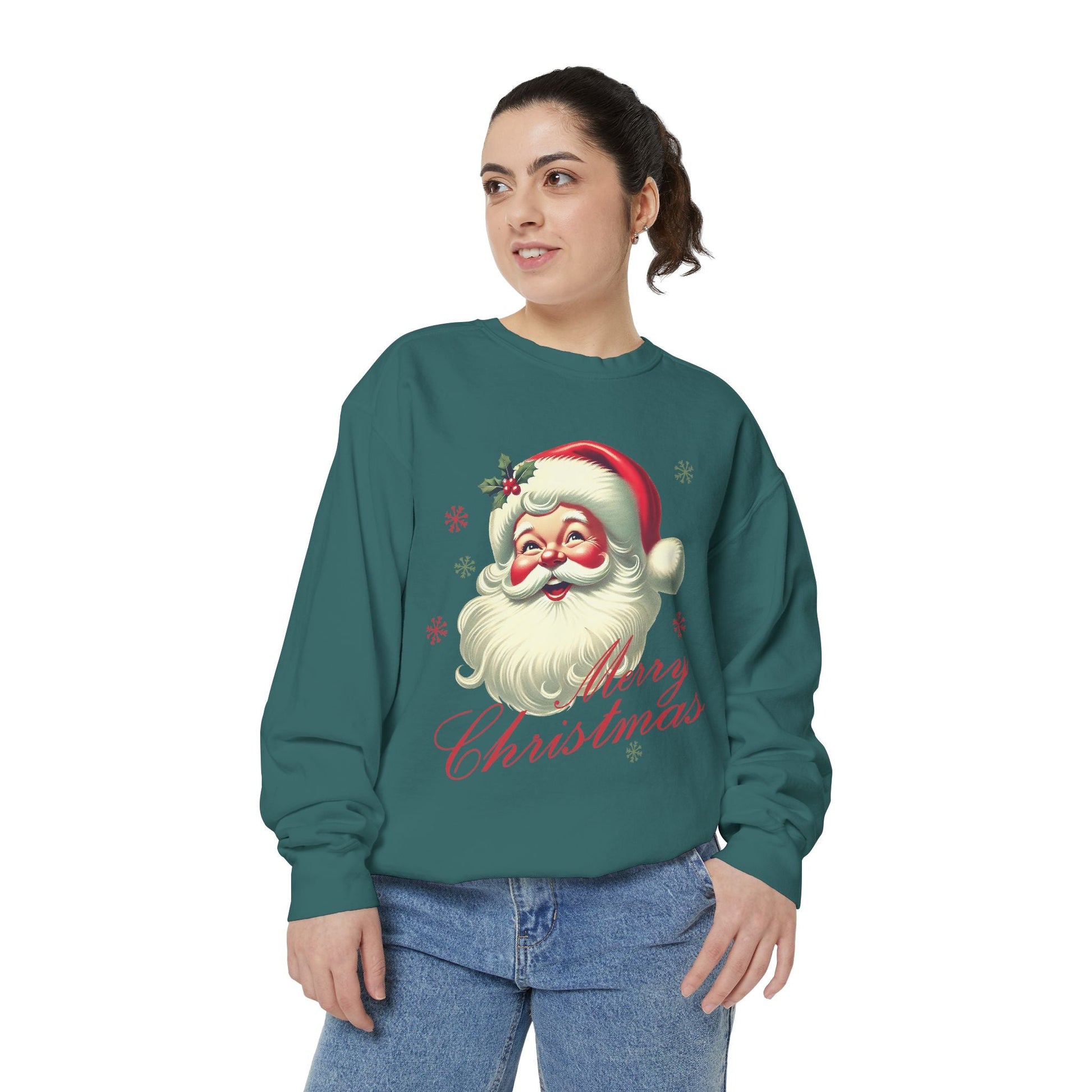 Vintage Merry Christmas Santa Sweatshirt Printify