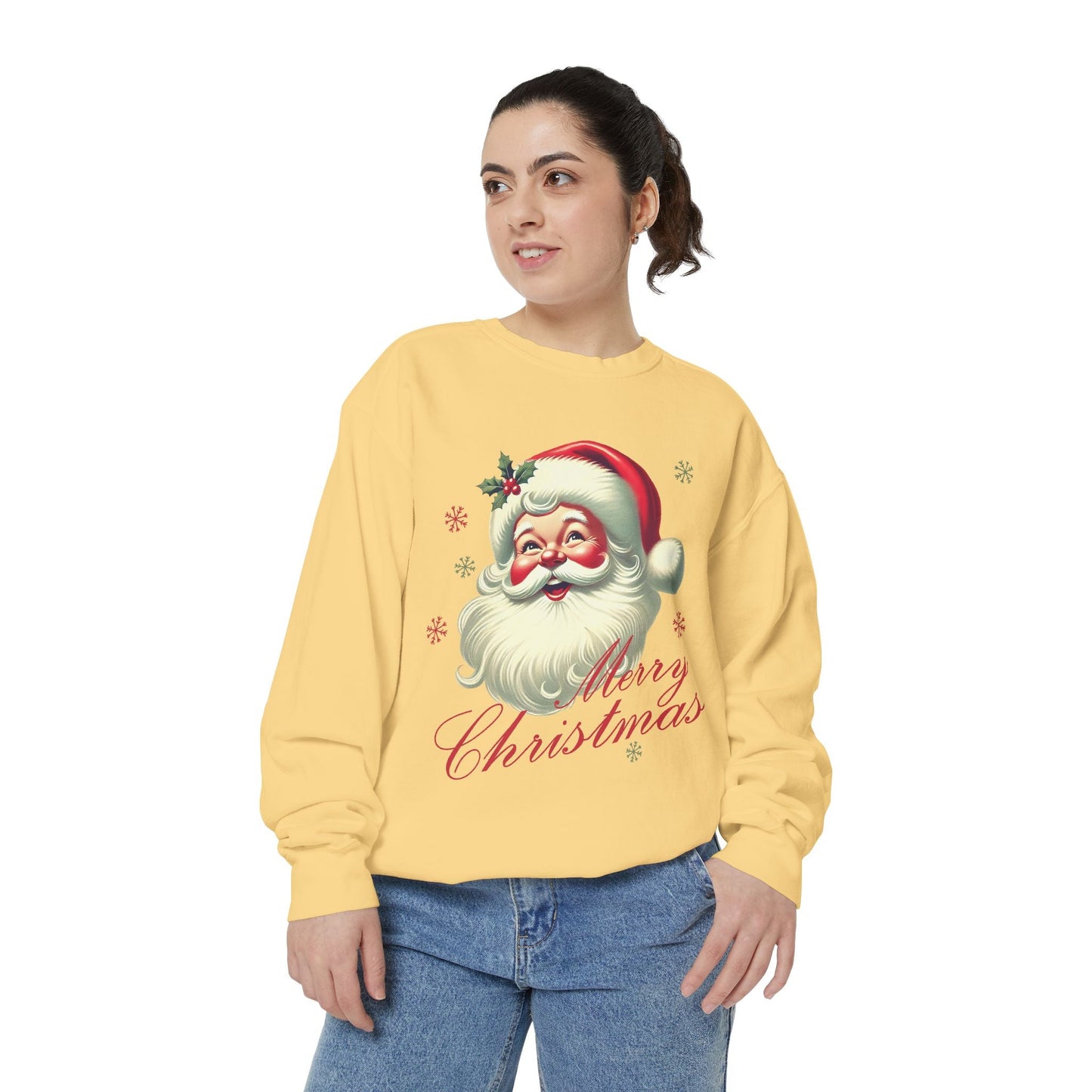 Vintage Merry Christmas Santa Sweatshirt Printify