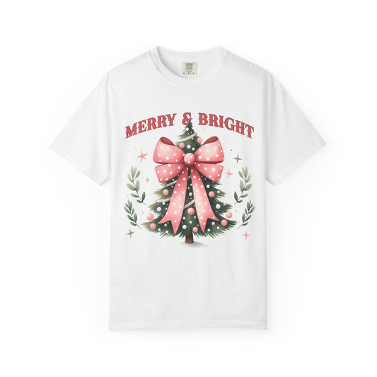 Merry & Bright Christmas Tee Printify