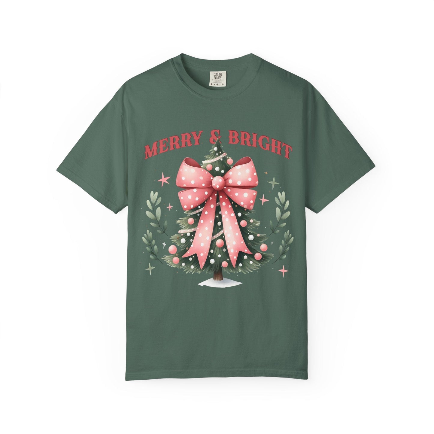 Merry & Bright Christmas Tee Printify