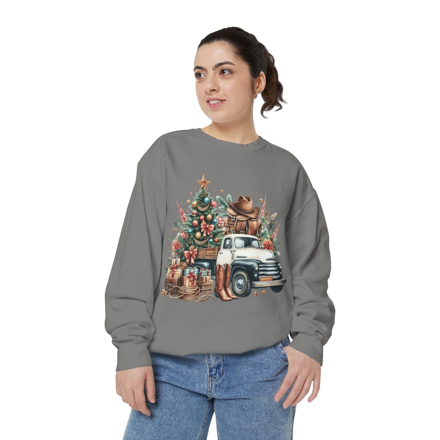 Vintage Western Christmas Sweatshirt Printify