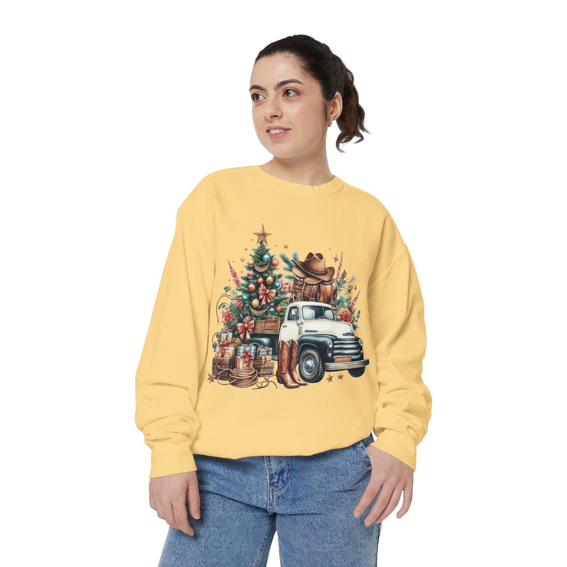 Vintage Western Christmas Sweatshirt Printify