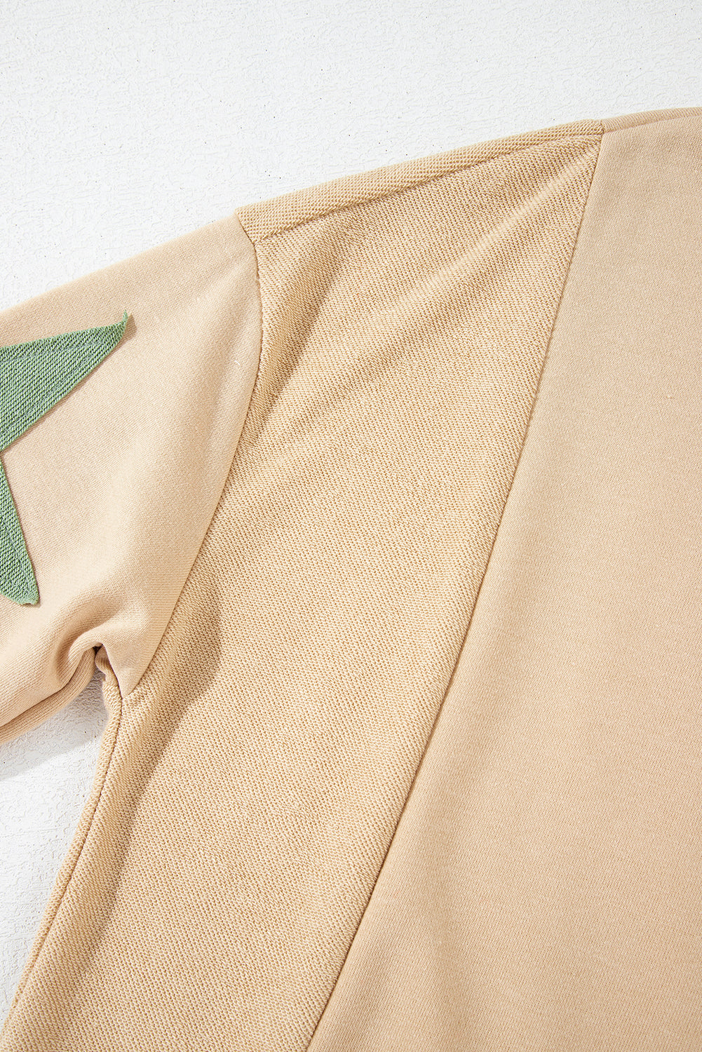 Parchment Star Patchwork Exposed Seam Oversized Sweatshirt Shewin