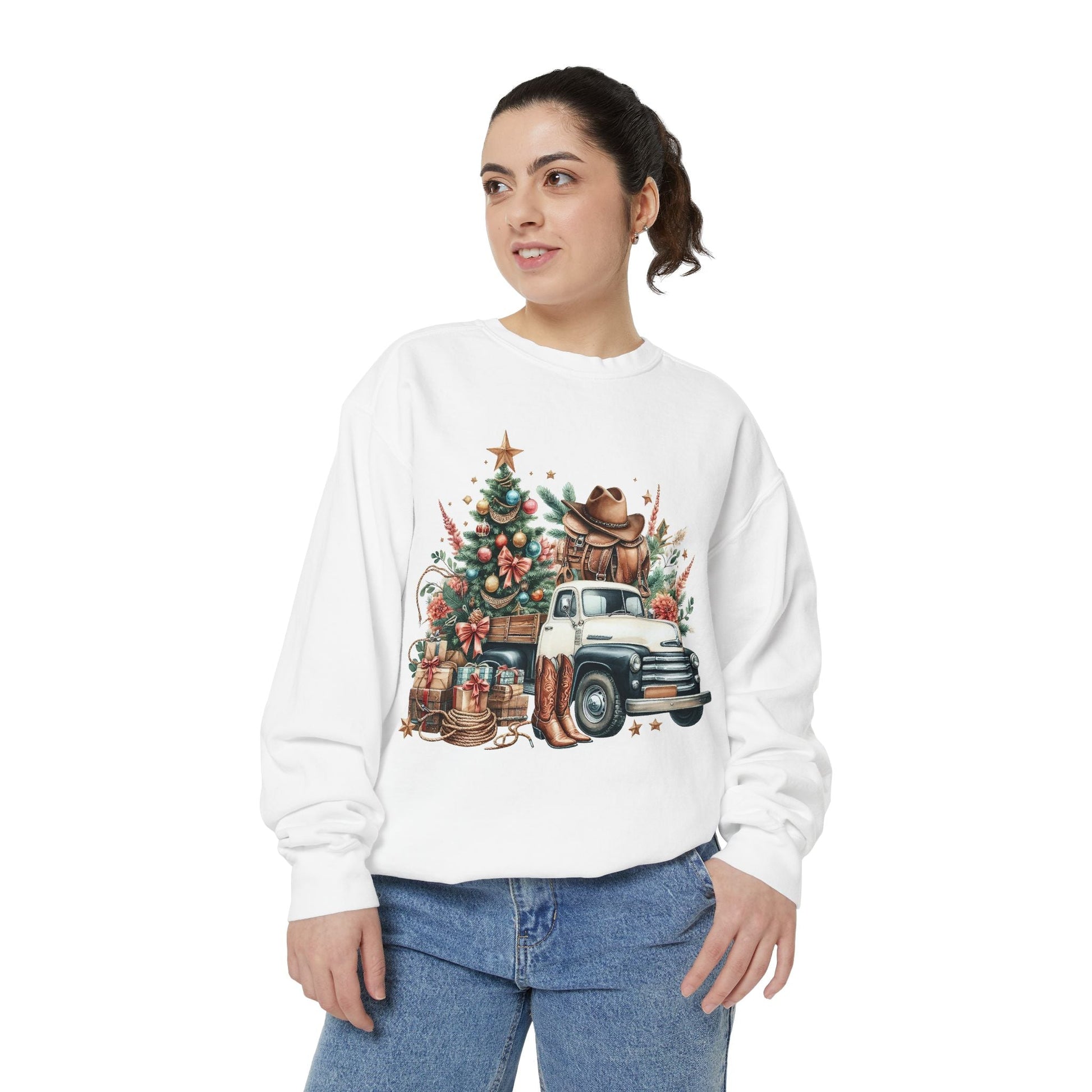 Vintage Western Christmas Sweatshirt Printify