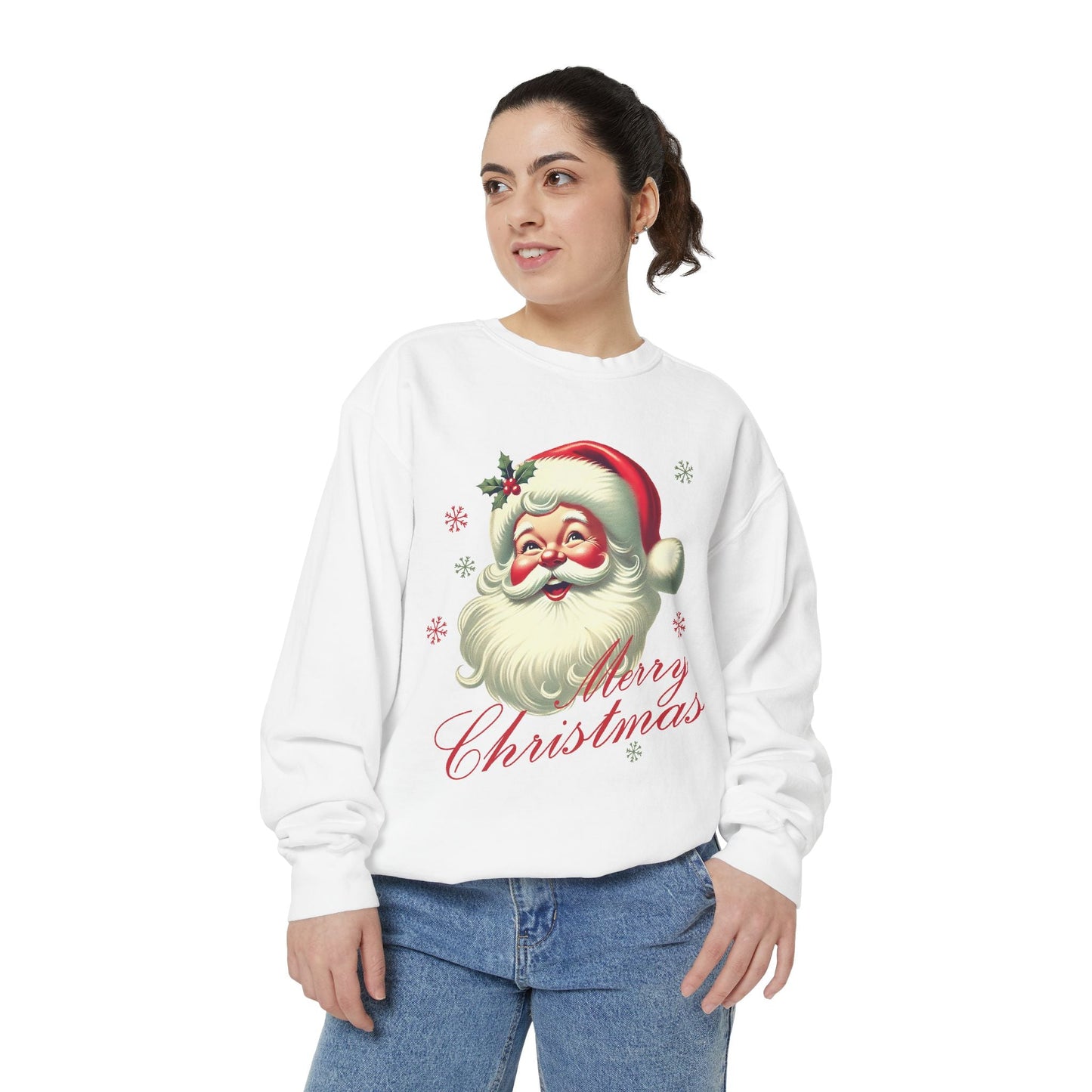 Vintage Merry Christmas Santa Sweatshirt Printify