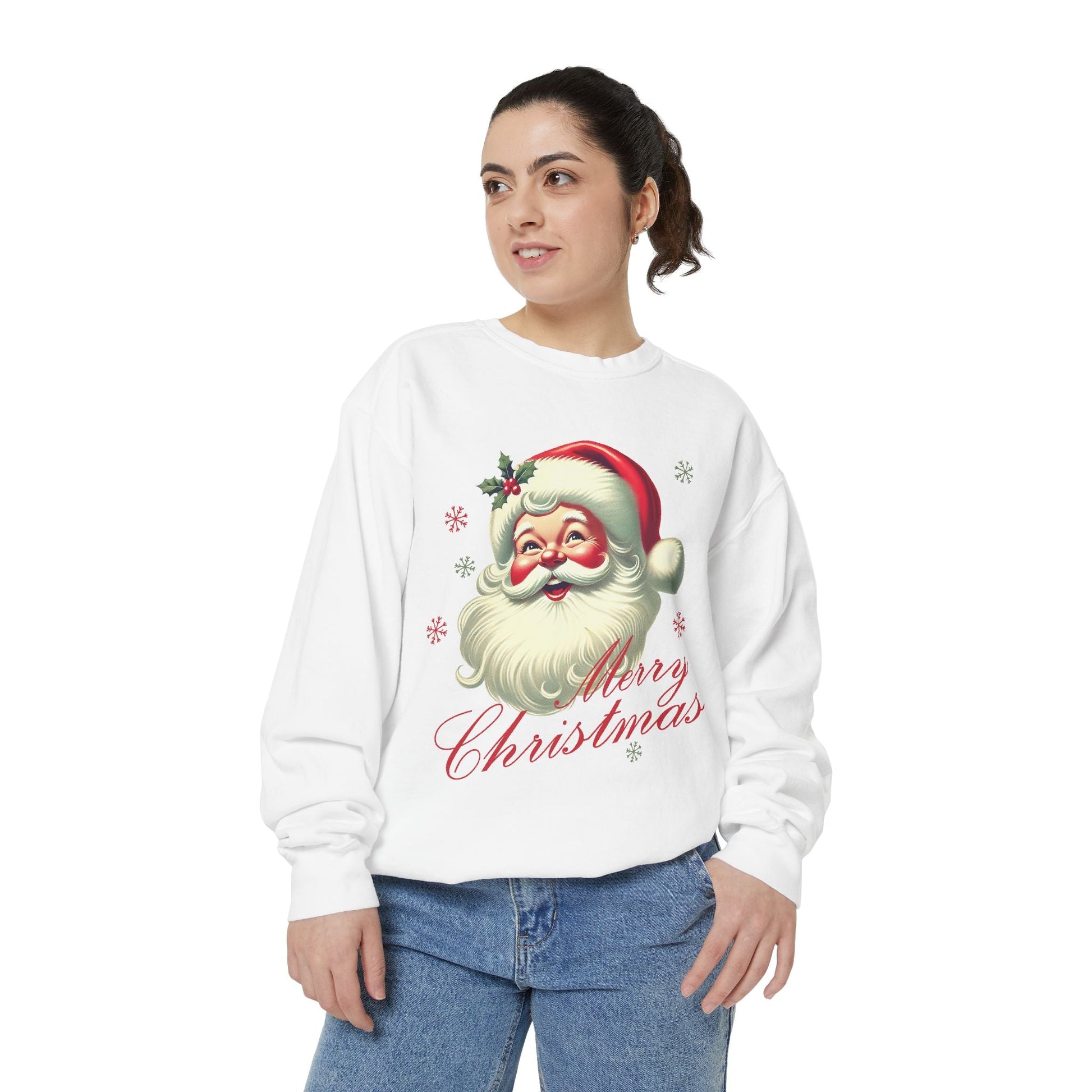 Vintage Merry Christmas Santa Sweatshirt Printify