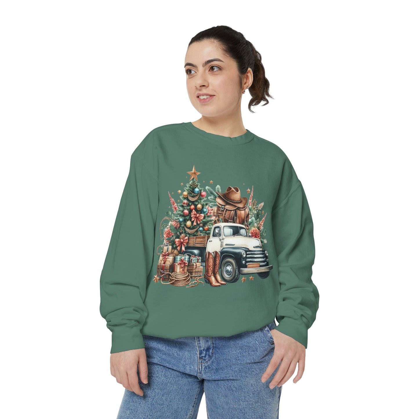 Vintage Western Christmas Sweatshirt Printify