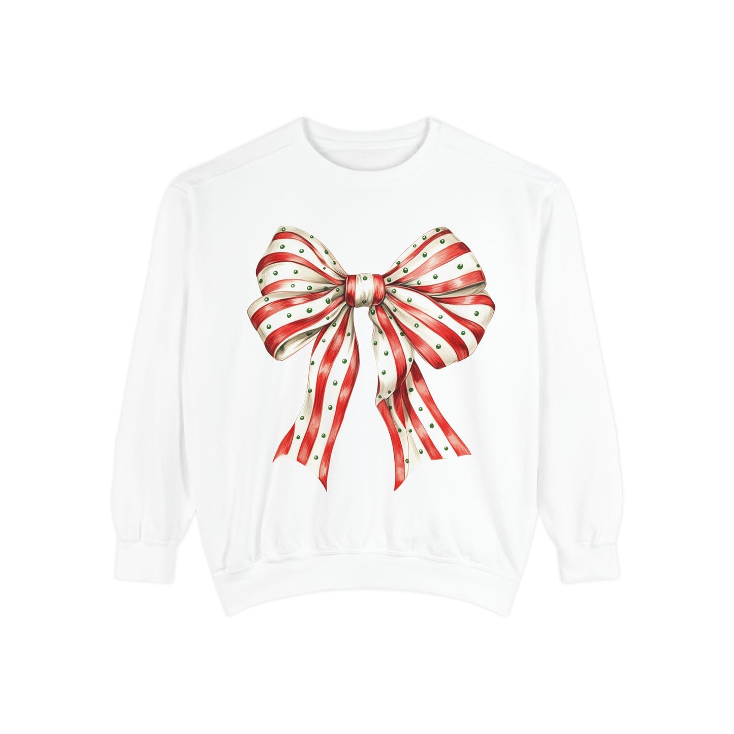 Festive Bow Sweatshirt Printify