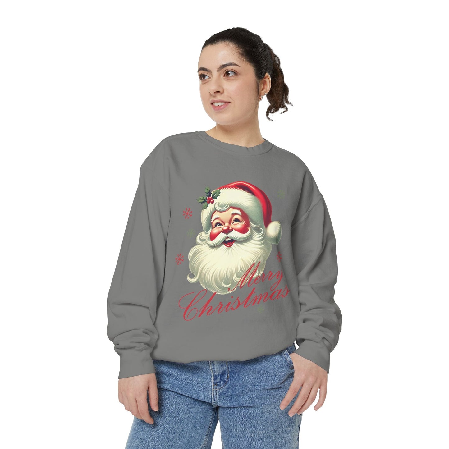 Vintage Merry Christmas Santa Sweatshirt Printify